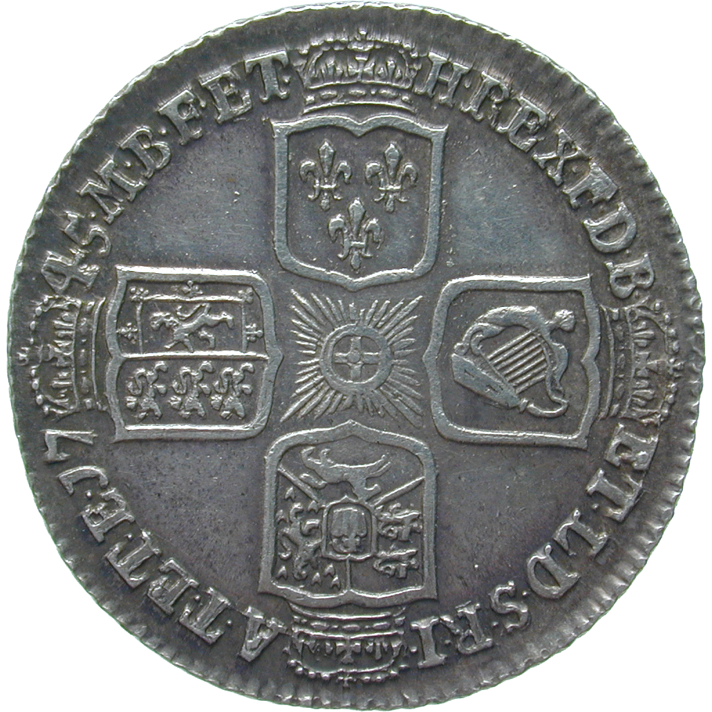 Vereinigtes Königreich Grossbritannien, Georg II., Schilling 1745 (reverse)