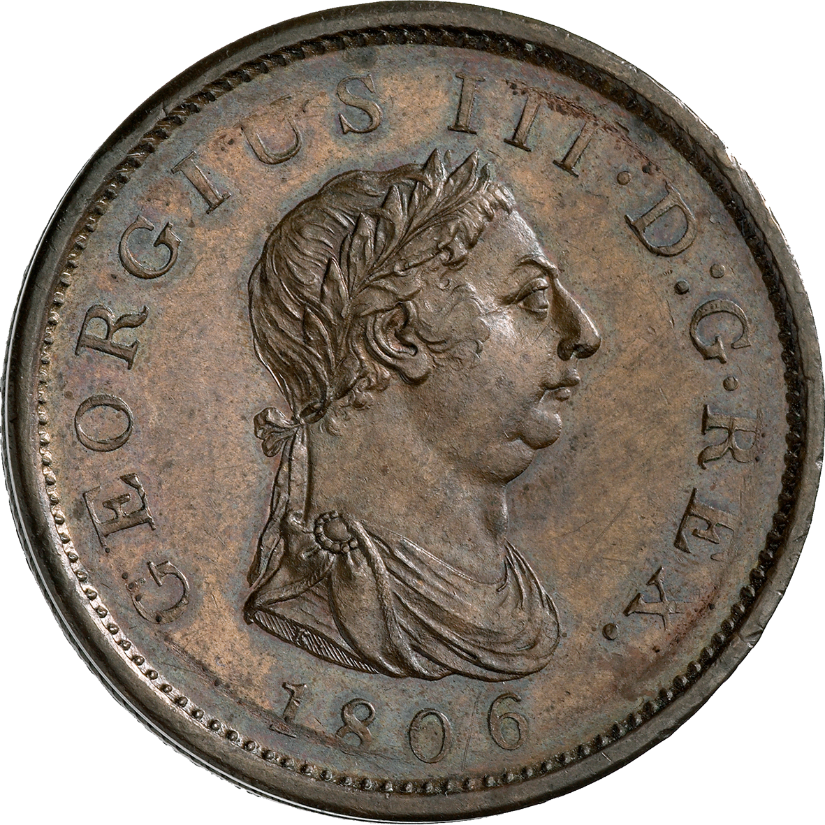 Vereinigtes Königreich Grossbritannien, Georg III., Penny 1806 (obverse)