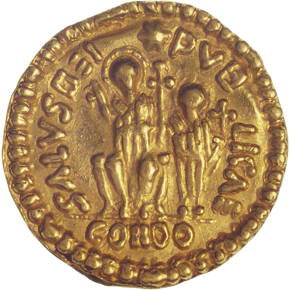 Visigoth Empire, Suebi, Imitation in the Name of Theodosius II, Solidus (reverse)