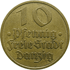 Weimarer Republik, Freie Stadt Danzig, 10 Pfennig 1932 (obverse)